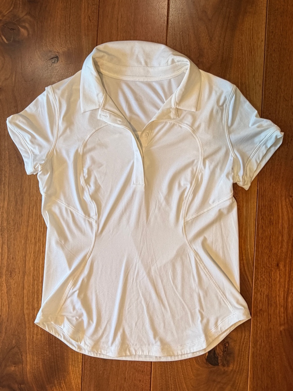 lululemon athletica White Short Sleeve Athletic Polo